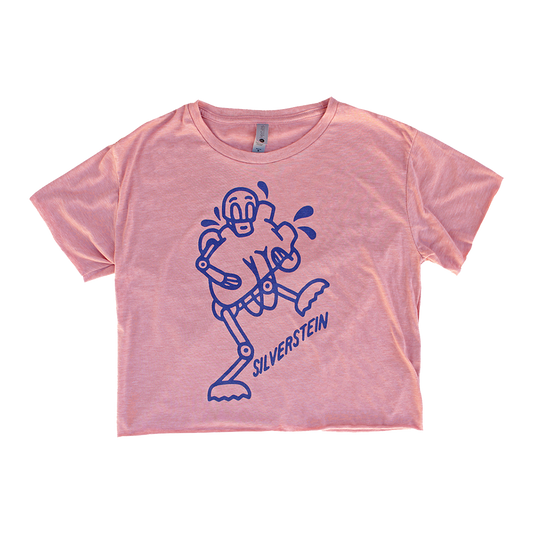 Robot Pink Croptop Tee